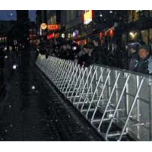 Buy cheap Crowd Security Control Barriers / Folding Silver Mojo Barriers Easy Assemble from wholesalers