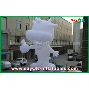 Buy cheap Custom Inflatable Cartoon Characters White Cattle 10m Height from wholesalers
