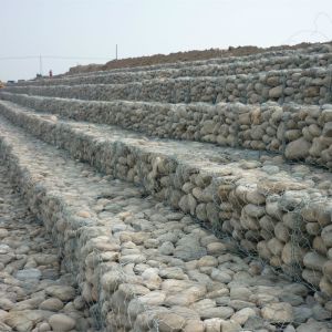 China 2.2mm Flood Control 60x80 Woven Gabion Baskets on sale