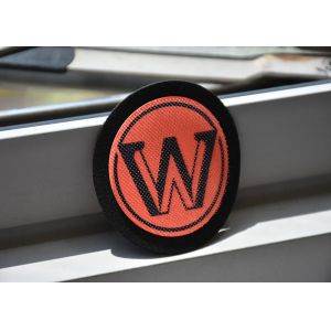 Buy cheap Microfiber Printed Silicone Custom Clothing Patch 1.8mm Transparent from wholesalers