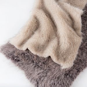 Toy Faux Fur Fabric with Artificial Material and Knitted Backing Technics
