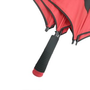 Big Red And Black Promotional Golf Umbrellas With Skidproof Cap And EVA Handle