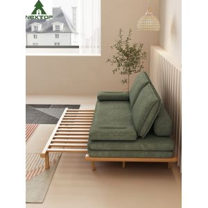 Buy cheap Novelty Foldable Shrinkable Custom Sofa Bed Green Linen Environmental Friendly from wholesalers