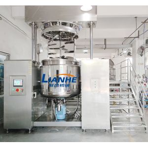 Buy cheap 1 Ton Double Cylinder Vacuum Emulsifier Mixer Machine Hydraulic Lift from wholesalers