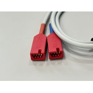 Power test cable connector with dual safety banana plugs to DC power socket,
