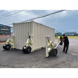 Buy cheap 15 Ton Grey PU Wheel Shipping Container Lifting Equipment System Lift Jacks for Easy Transportation from wholesalers
