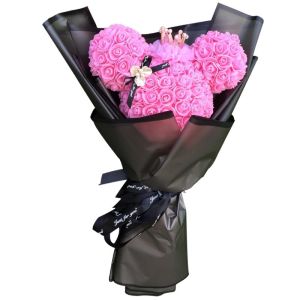 Buy cheap Wholesale Foam Roses Micky Mouse Head With Wrapping Paper And Gift Box For Gift from wholesalers