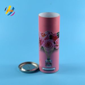 Cardboard Tube Packaging With Embossed Lid