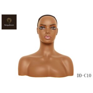 Buy cheap Washable Pierceable Mannequin Head Shoulders With Meticulous Makeup from wholesalers