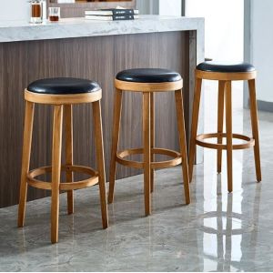 Buy cheap Specific Bar Chair Newest Design Wood Modern Upholstered Round High Chairs for Classical Design from wholesalers