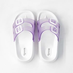 Buy cheap OEM White Transparent Upper Eva Birkenstock Clogs With Double Strap from wholesalers