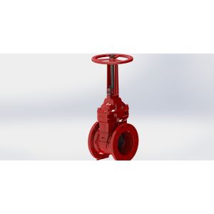 Soft Sealing Rising Stem Gate Valve Vertical Wall Mounted For Fire Fighting