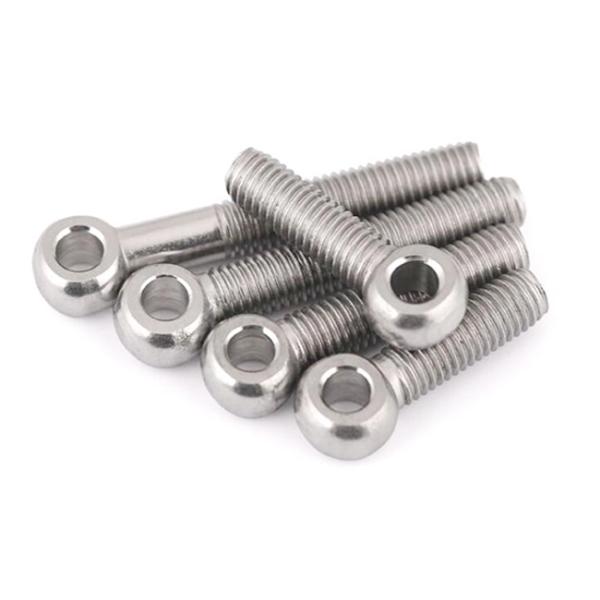 Quality SS304 Eye Bolt with Hole Connection Bolt DIN444 Round Head Eye Screw for sale