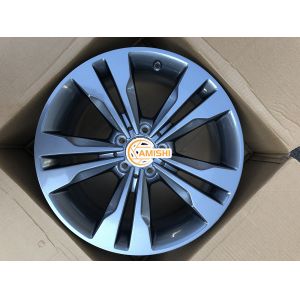 Buy cheap Lightweight ET43 5 Double Spoke 18 Inch Aluminum Rims Grey Himalaya Polished product