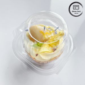 Buy cheap Transparent Hinged Clamshell Disposable Plastic Food Containers Single Cupcake Holders from wholesalers