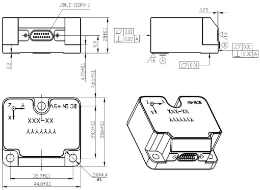 MEMS 3 Axis Inertial Sensor for Vehicle and Aerospace Navigation