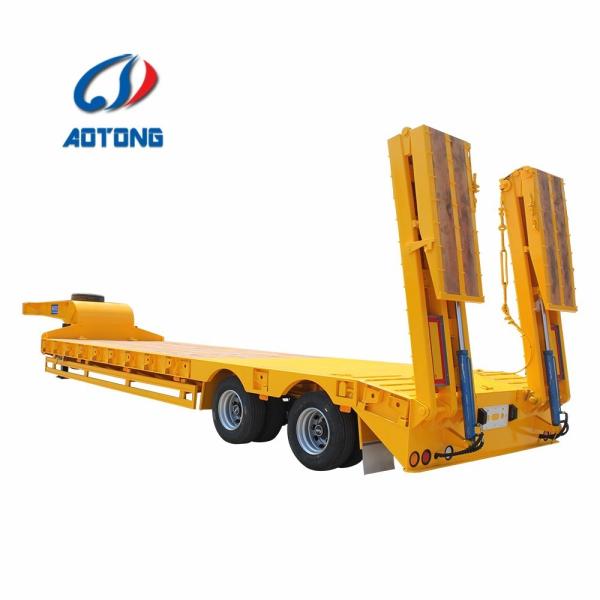 Buy cheap 80-120 Tons Rated Load Low Loader Lowboy Truck Trailers for Equipment Transportation from wholesalers