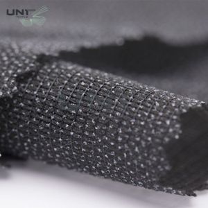 100% Polyester Mesh New Warp Knit Woven Fusible Interlining Fabric For Suit