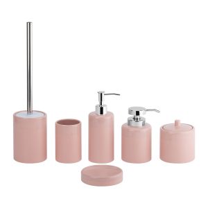 Buy cheap Ceramic Bathroom Accessories Sets Round Shape Pink Color Soap Dish For Bathroom from wholesalers