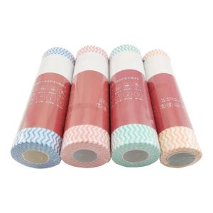 Buy cheap Spunlace Kitchen Cleaning Towel Roll , Multicolor Disposable Washcloths For Dishes from wholesalers
