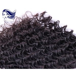 Deep Wave Virgin Peruvian Hair Extensions Double Weft With Grade 7A