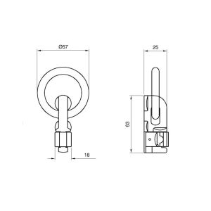 Double stud Flying Point. Zinc