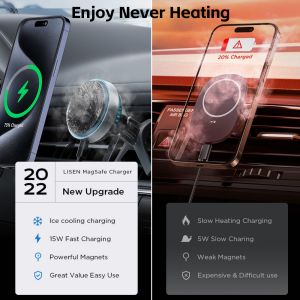 Buy cheap Iphone Wireless Magsafe Car Charger With Advanced Cooling Technology from wholesalers