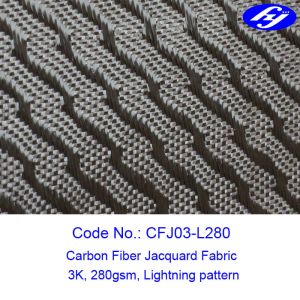 China Lightning 150cm 3k 280gsm Jacquard Carbon Fiber Fabric on sale