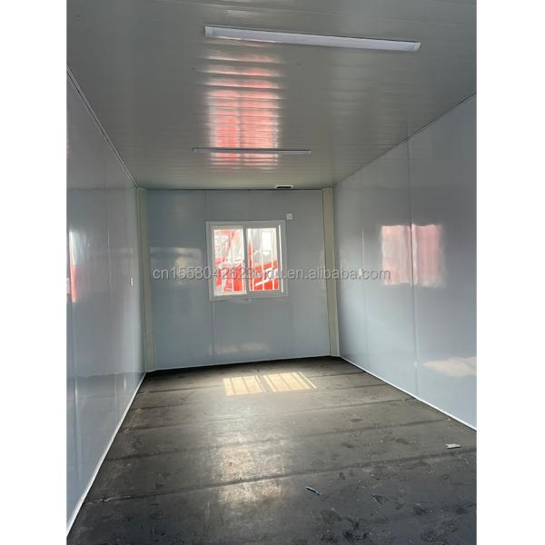 20 FT Modern Prefabricated Steel Garage with Sandwich Panel Door Aluminum Alloy Windows Easy-to-Assemble Flat Pack Warehouse