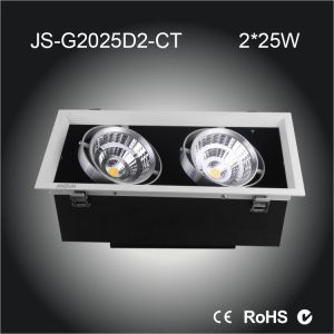 Buy cheap CRI>82LED Grille Lamp, recessed downlight 2x25w, 3 years warranty 80lm/W led downlight from wholesalers