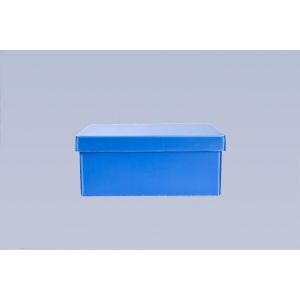 Buy cheap Rectangular Plastic Corrugated Containers Stackable Corrugated Board Boxes Blue from wholesalers