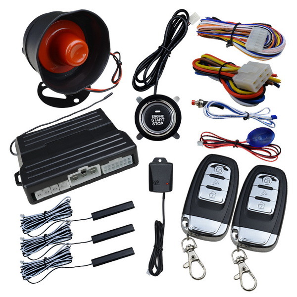 Buy cheap PKE Keyless entry Smart car remote engine starter car security alarm one button system from wholesalers
