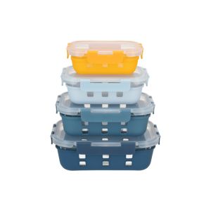 Buy cheap BPA Free Leak Proof Glass Food Container with Thermal Shock Resistant Borosilicate Glass and Cool Lock PP Lid from wholesalers