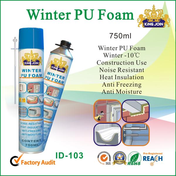 Quality Heat Insulated Winter Pu Foam Spray / Sealant , Gun Type Adhering &amp; Sealing for sale