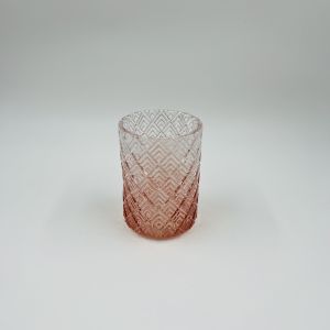 Buy cheap Luxury Ombre Orange Glass Bathroom Accessories Set Round Shape With Diamond Pattern from wholesalers