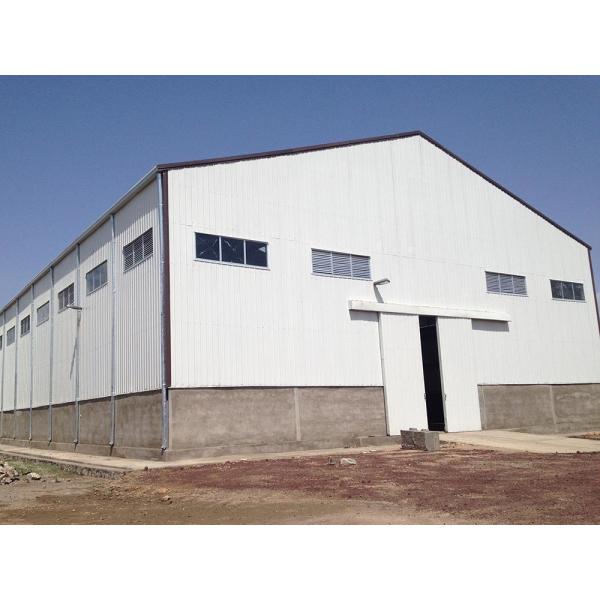 Quality 2000sqm Q235B QHHK Prefab Metal Warehouse With Office for sale