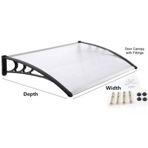 Window Canopy Polycarbonate Shade Awning Supported By Dependable Width Balcony