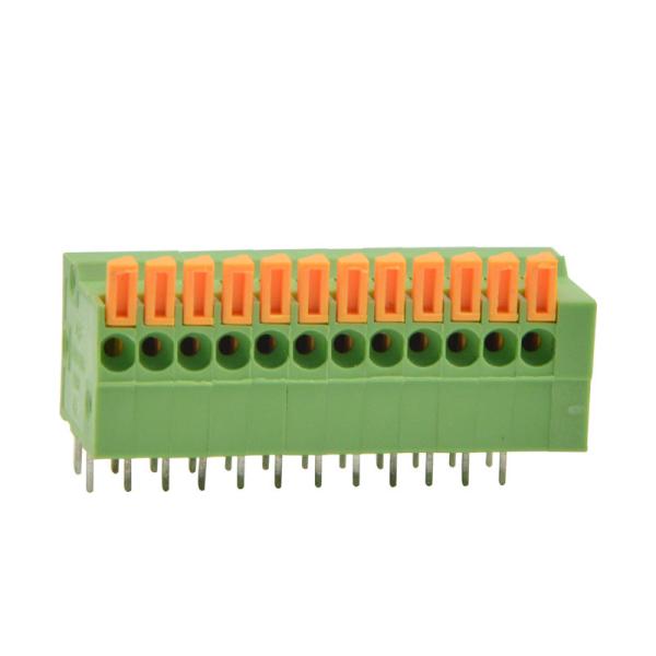 Quality 0.1" Pitch Spring Type Terminal Block KF141R-2.54 For PCB Mounting 2 ~ 24 Poles for sale