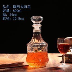500ml 800ml 1000ml Glass Vodka Decanter Made with Environmental Protection in