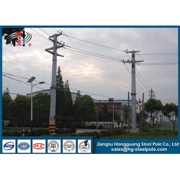 Buy cheap 15kv Power Transmission Poles Galvanized Electrical Service Pole Long - Life from wholesalers