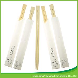 Buy cheap Convenient Custom Disposable Bamboo Chopsticks 24cm Twins Paper Wrap from wholesalers
