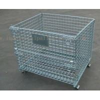 Buy cheap 6mm Thickness Industrial Pallet Racks Steel Wire Mesh Containers Stackable product