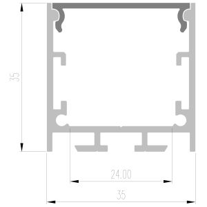 Buy cheap OEM LED Aluminum Profile For Commercial Up And Down Lighting with PC diffuser from wholesalers