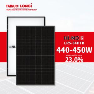 23% Panel Efficiency Longi Hi-MO 6 LR5-54HTH 440-450M Solar Panel TUV CE Single