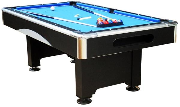 Chromed coner 7 FT Electronic Billiard Table with Flash and Busic wood pool