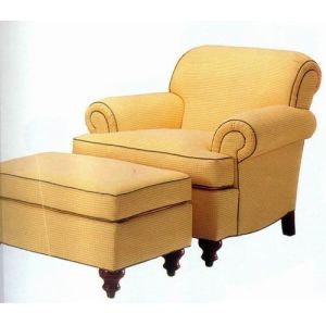 Buy cheap Comfortable Bedroom Arm Leisure Chair Ottoman Swivel / Navy Accent Two Arm Chaise Lounge from wholesalers