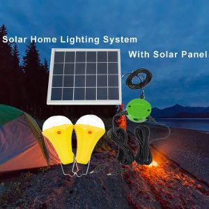 Buy cheap Solar Rechargeable Led Bulb Emergency Lamp Solar Power Panel With Bulb Solar Lights Indoor Bulb Set from wholesalers