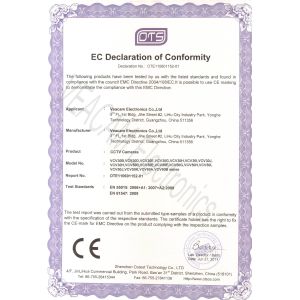 Veacam Electronics Co.,Ltd Certifications