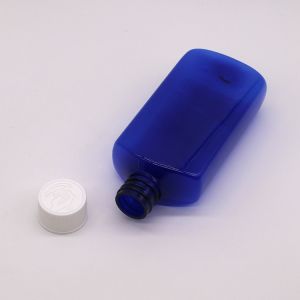 Customized Logo 180ML PET Square Sterile Cough Syrup Bottle With Child Safety