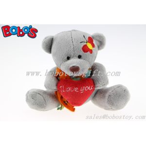 Buy cheap 5.1Small Size Grey Plush Teddy Bear Toy With I love You Heart Pillow from wholesalers